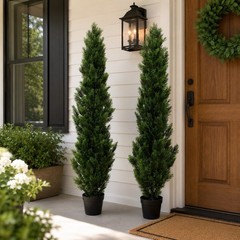 6′ Cedar Pine Artificial Topiary Tree Home Decor UV (Indoor/Outdoor) Retail $245