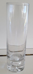3 KROSNO CYLINDER VASES THICK BOTTOMS WITH BUBBLE YELLOW CLEAR GREEN 8 INCHES