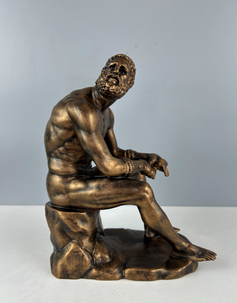 Boxer at Rest Sculpture, 25cm/9.8″, Roman Statue, Greek Statue, Statue Decor