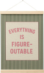 Everything Is Figureoutable Positive Affirmations Wall Art Poster Hanger Frame,