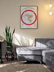 1892 Flat Earth Map – New Standard Map of the World – 18×24