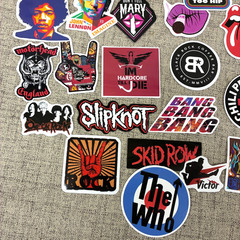100+ Rock Band Stickers Lot Punk Metal Rock Music Decals For Laptop Guitar Case