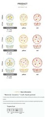 6 Inch Hand Painted Flower Pattern Ceramic Bowl Wavy Edge