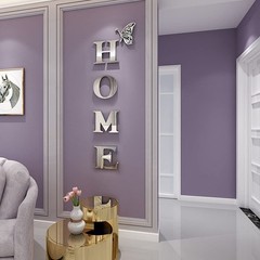 Acrylic Mirror Letter Wall Stickers – Home Decor for Living Room & Bedroom, Silv