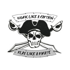 Decal Vinyl Sticker «Work / Play» – Pirate Skull Made in USA