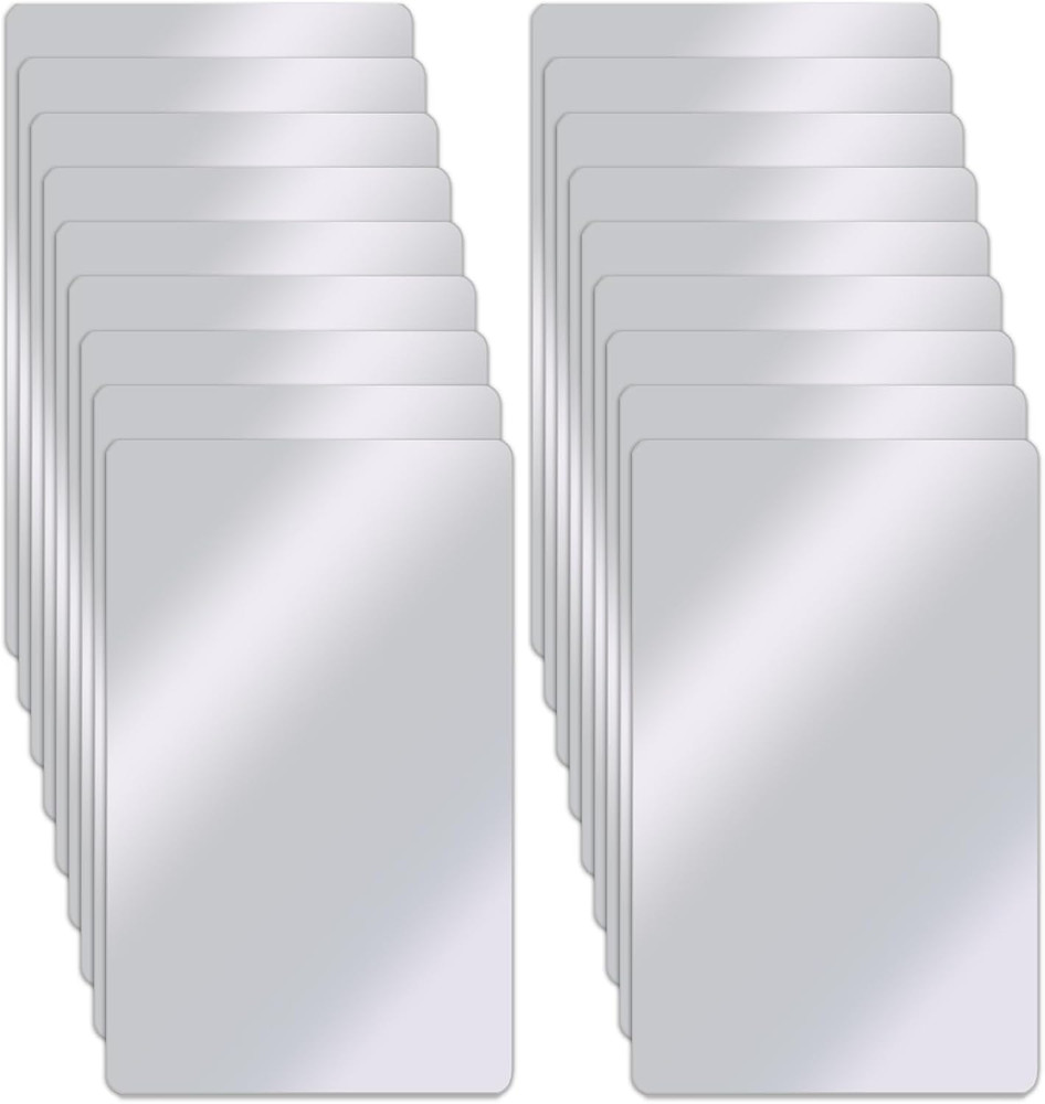 16Pcs School Shatter Proof Plastic Mirrors 4 x 6 Inch Self Adhesive Acrylic Mirr