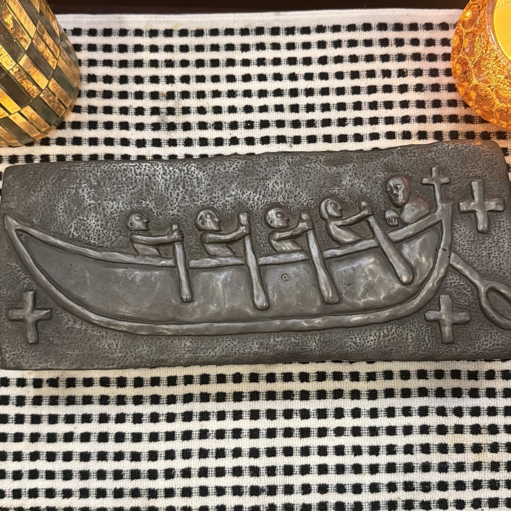 Wild Goose Studio St Brendan Boat Celtic Bronze Wall Plaque Ireland