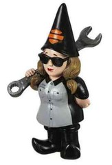 Harley-Davidson Female Biker Mechanic Garden Gnome with Wrench