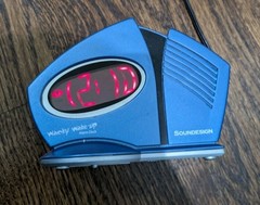 Retro 90’s Wacky Wake Up Alarm Clock Soundesign Purple SEE DETAILS Vintage SFX