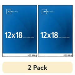 (2 pack) Mainstays 12×18 Front Loading Wall Picture Frame, Black