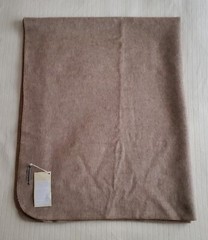 Alicia Adams Alpaca Wool Field Throw Blanket Solid Light Taupe – NEW
