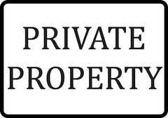 Private Property Aluminum Metal Sign 8X12