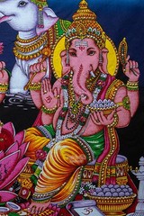 Divine Ganesh Lakshmi Saraswati Wall Hanging Spiritual God Tapestry Poster Print