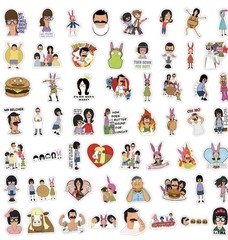 10 pcs Bobs Burgers TV Show Stickers, Funny Vinyl Decal, Matte & Water Proof
