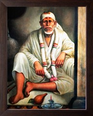 Rare Picture of Sai Nath Wall Decor Painting Frame