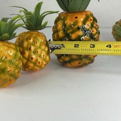 Artificial Pineapples Medium & Small Set Of 5 Plastic Decorative Fake Fruit