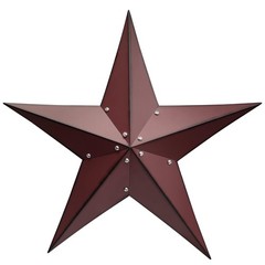 24″ Rustic Metal Large Barn Star Wall Decor-Handmade Red Barn Stars Indoor or…