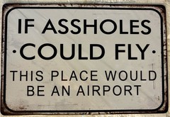 TIN SIGN 8×12 Funny Airport Airplane Office Boss Job Factory Classroom Store DD2