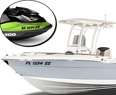 Boat Registration Numbers & Letters 2 Pack Custom 3″ Boat & Jetski Stickers 1CL