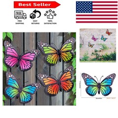 Colorful 9.8in Metal Butterfly Sculptures – Perfect for Indoor & Outdoor Spaces