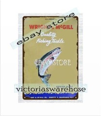 1938 tackle box essentials Fishing Rods Reels s tin sign ocean angling