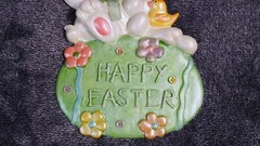 Happy Easter Front Door /Wall Decoration Hanging Board 11″