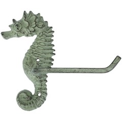 Primitives by Kathy Rustic Sea Horse Toilet Paper Holder Beach House Decor Metal