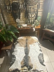 Handcarved Goatskins Peacock Design