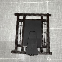 Black Metal Western Barbed Wire & Star Photo Frame, Freestanding 3.5×5