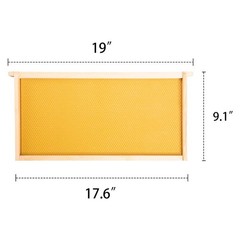 Unassembled 10 Count Deep Brood Frames with Yellow Beeswax Foundation Sheets