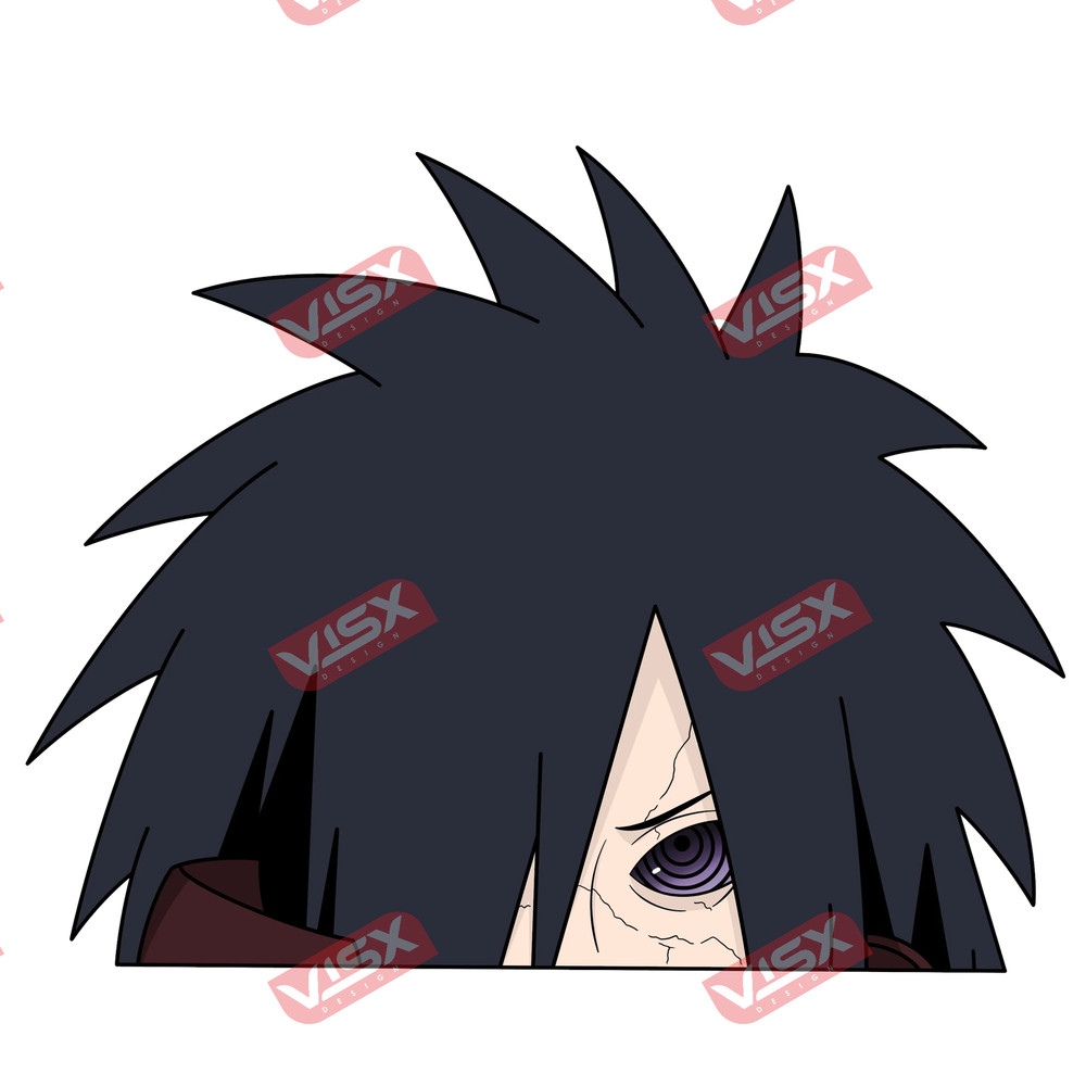 Madara Uchiha Anime Peeker Bumper Sticker Vinyl Decal Car Naruto Window