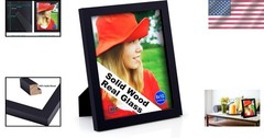 Sophisticated 8×10 Photo Frame – Natural Wood with High-Quality Glass Finish