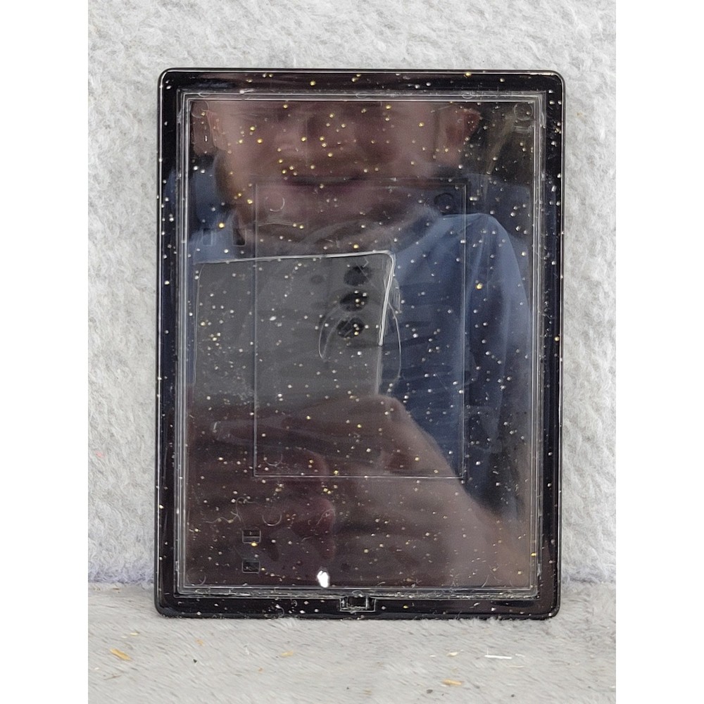 Black Gold Glitter Magnetic Acrylic Photo Frame Small 3×4 Stand Desk Locker
