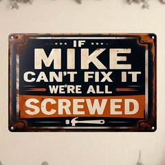 Vintage Metal Tin Sign Funny Garage Bar Home Aluminum Sign 8×12 Inches