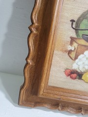 Vintage 1981 Homco Wall Art Ken Forrest «Fresh From The Farm» 13×11 In Farmhouse