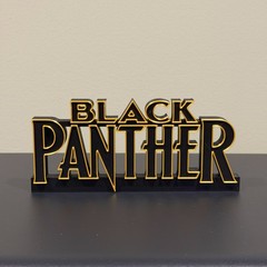 Black Panther Decor Sign 3D Printed Display