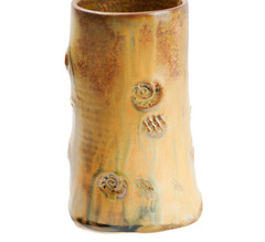 Vintage signed studio pottery vase – earthy organic glaze, 6″