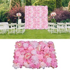 6X Artificial Silk Flower Wall Panel Wedding Party Floral Decor Venue Background
