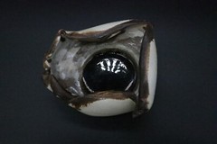 handmade ceramic and glass sculptural decore art.