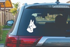 Vinyl Decal German Shepherd Head Transfer Sticker Premium Quality Outdoor Vinyl