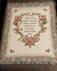 Throw Blanket By Collections ETC Better Sister Poem Cotton Polyester Blend 47×56