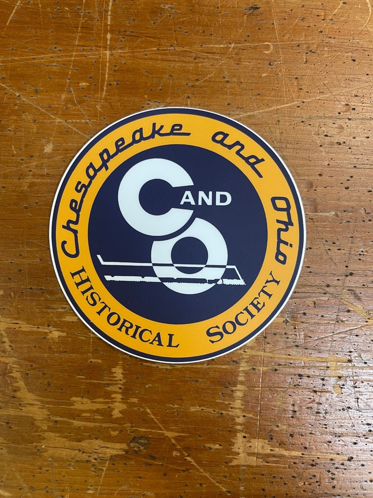 Decal, Chesapeake & Ohio Historical Society C&O Sticker 4″x4″ Round Logo NEW