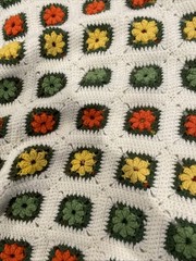 Handmade Handcrafted Granny Square Crochet Afghan Throw Blanket 69×42