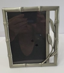 Bamboo Pewter Vertical or Horizontal 4×6 Inch Photo Frame