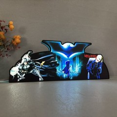 Batmobile Bridge 3D Printed LED Lightbox Wall Decor for Pinball Topper
