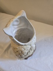 CERAMIC OWL VASE UTENSIL HOLDER Used Nice