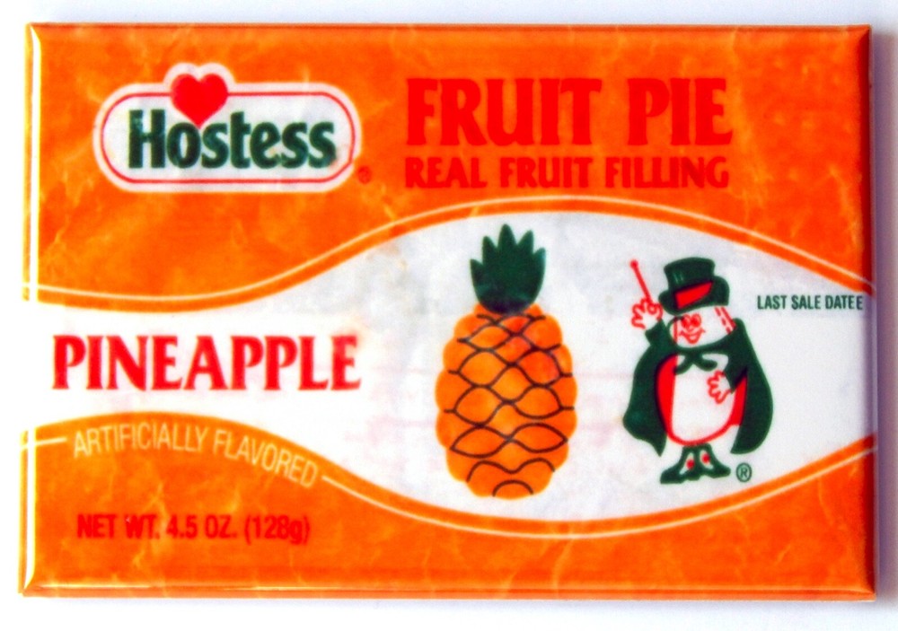 Pineapple Fruit Pie FRIDGE MAGNET wrapper