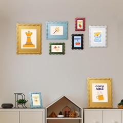 Stylish 5×7 Photo Frame with Double Wavy Edge – Ideal for Tabletop or Wall