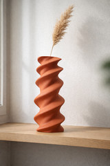 Spiral Tower Vase | Twisted Helix Sculpture | 3D Printed Matte | 4 Colors