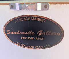 Vintage Signed 90’s Scallop Seashells, Double Matted Solid Wood Shadow Box Frame